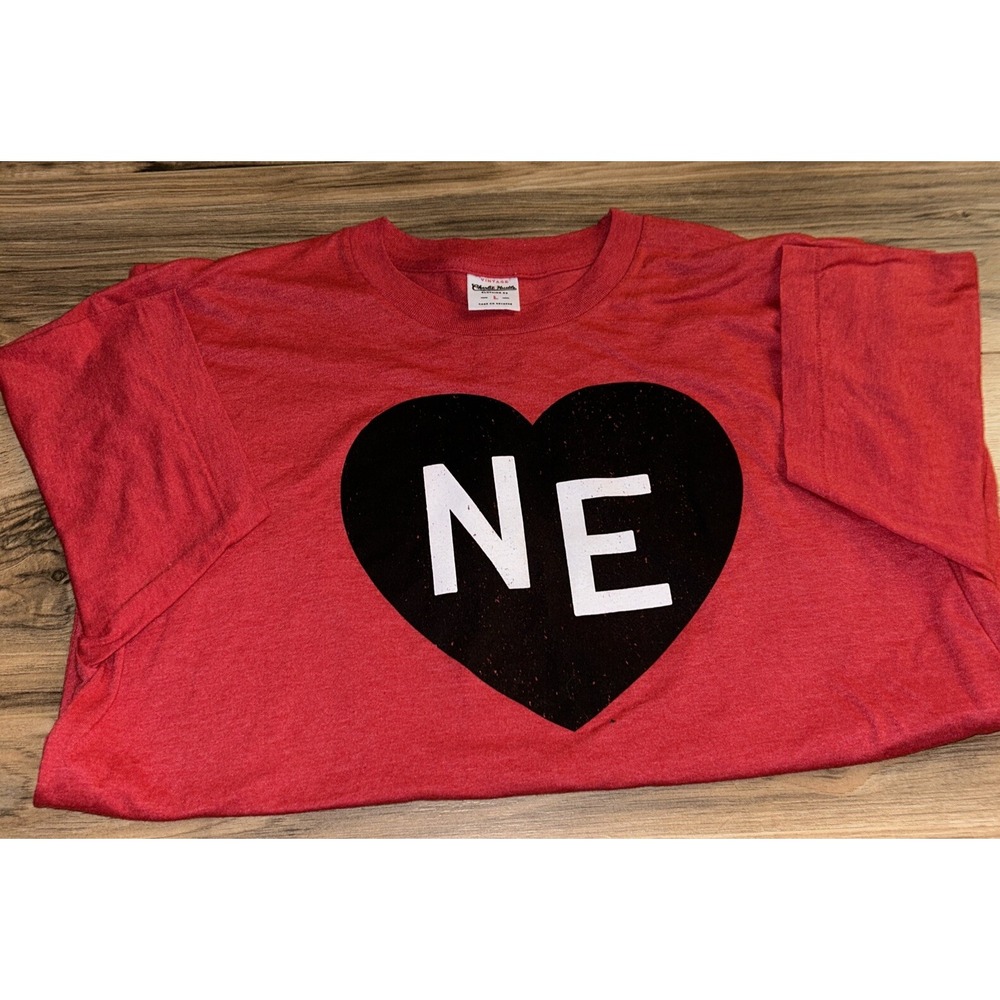 Vintage Charlie Hustle Nebraska Heart T Shirt Mens Large